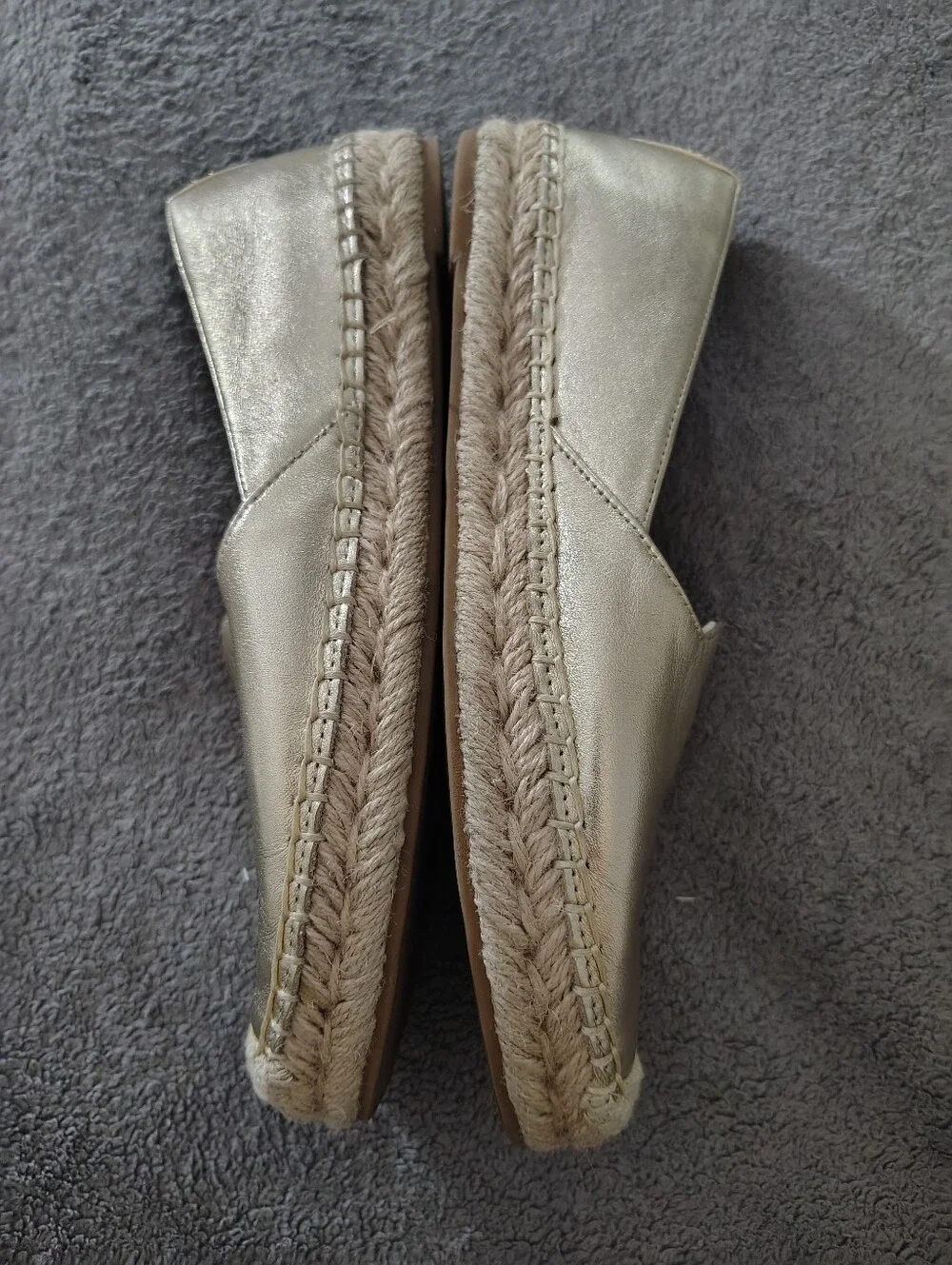 Sam Edelman Gold Espadrille Flats - Women's Slip-On Casual Shoes